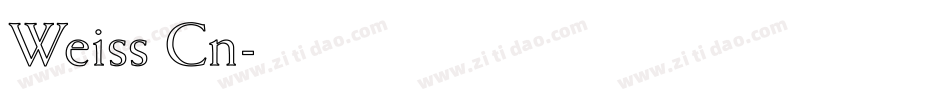 Weiss Cn字体转换